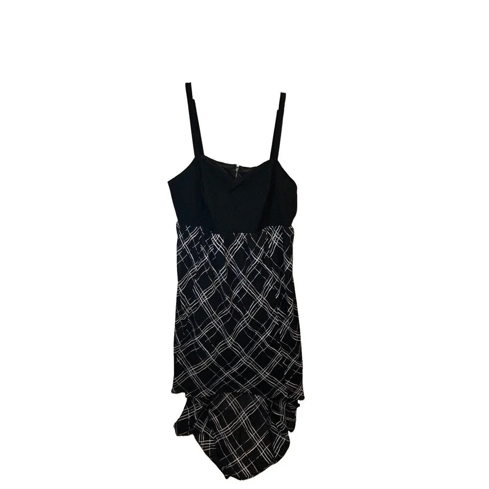 Torrid Size 14 Black Plaid High Low Midi Dress Sleeveless Back Zip Women - Picture 15 of 15